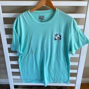Cactus & Skull Teal Wake N' Bake Short Sleeve T Shirt Size XL